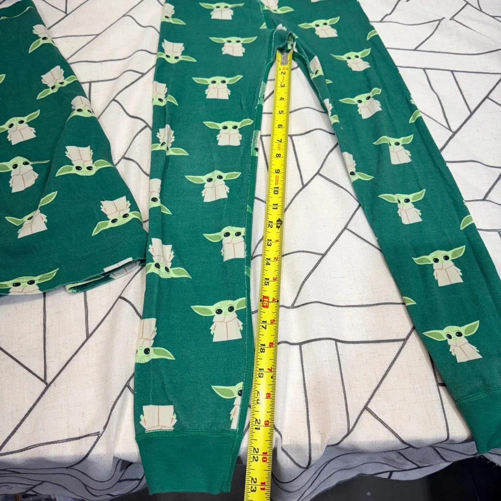 Hanna Andersson Star Wars Grogu Baby Yoda Pajamas Organic Cotton Green Set US 10
